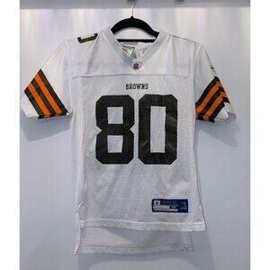 Browns Jersey Youth Medium 10-12 White 80 Kellen Winslow‎ Cleveland NFL Reebok